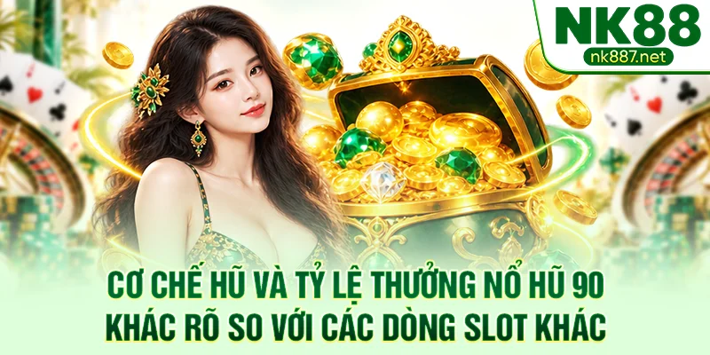 Cơ chế hũ và tỷ lệ thưởng nổ hũ 90 khác rõ so với các dòng slot khác